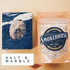 two bags of sea salt next to each other