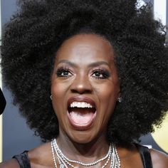 Afro Look, Celebrities Hair, Lilac Hair, Viola Davis, Texturizer On Natural Hair, Curly Afro, Hairstyle Gallery, Natural Haircare