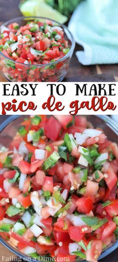 easy to make pico de galloa salad with tomatoes and onions