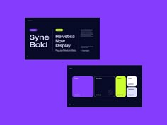 two business cards with different colors on them