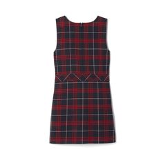 Nothing says "back to school" like this jumper dress in timeless plaid with front pleats, ready to pair with a Peter Pan collar and ballet flats (or a t-shirt and canvas sneakers). Fitted Plaid School Dress, Fitted Plaid Dress For School, Fitted Plaid Preppy Dress For Fall, Fitted Plaid Dress For Fall In Preppy Style, Fitted Plaid Dress For Fall, Preppy Style, Casual Plaid Dress For School, French Toast School Uniforms, Shipt Shopper, Kids Outfits Girls