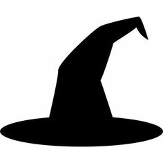 a wizard's hat silhouetted against a white background