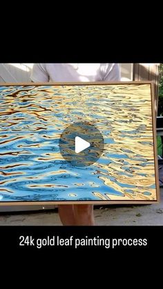 ArtWorks on Instagram: "My first time using 24k gold leaf. It was stressful to lay down as the pieces were so thin and fragile but it flattened beautifully and has an exquisite sheen. I was commissioned to make this piece and love how it turned out. 

#oilpainting #contemporarylandscapepainting #relaxingpainting #contemporaryartist #artistinspiration #oilpaintingtutorial #paintingtutorial #happinessinthelittlethings #goldleaf #goldleafpainting #goldleaftutorial #waterreflection #interiordecor" Oil Painting Tutorial, Contemporary Landscape Painting, Gold Leaf Painting, Water Reflections, Painting Process, Painting Tutorial, Contemporary Artists, Gold Leaf