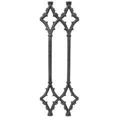 two black iron candlesticks on a white background