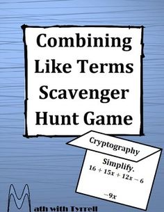 a sign that says, combining like teams scavenger hunt game cryptopy simplifies