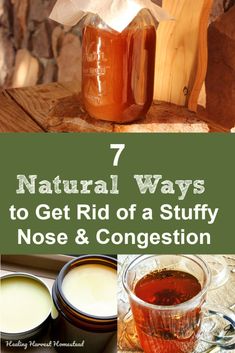 Have a stuffy nose due to seasonal allergies or a bad cold? If you need some natural ways to get rid of congestion, here are seven easy tips for you. These natural decongestants will help you feel better fast! #allergy #badcold #decongestant #congestion #sinus #stuffynose #getridof #healingharvesthomestead Remedy For Sinus Congestion, Best Cough Remedy, Home Remedies For Allergies, Stuffy Nose Remedy, Nasal Congestion, Seasonal Allergies