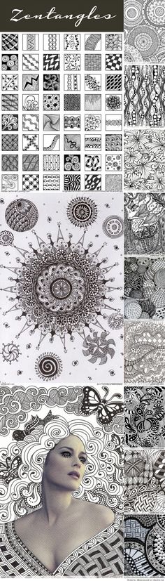 an image of different patterns and designs on paper