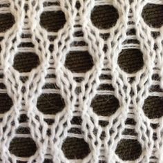 an image of a close up view of a knitted cloth with circles on it