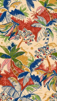 an image of a colorful floral pattern on fabric