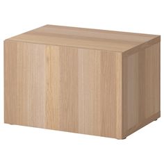 a wooden box is shown on a white background