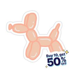 the balloon dog sticker is on sale for $ 50