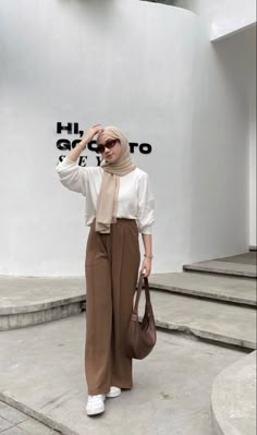 Outfit Kulot, Hijab Look, Casual Hijab