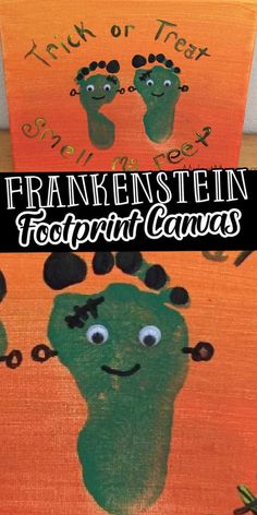 two handprints on an orange background with the words franklin and footprints