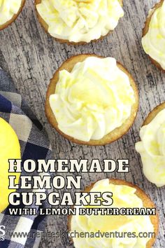 homemade lemon cupcakes with limo buttercream