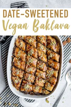 Vegan Baklava, Vegan Greek, Vegan Christmas Recipes, Vegan Christmas, Vegan Dessert Recipes, Vegan Recipe, Vegan Sweets