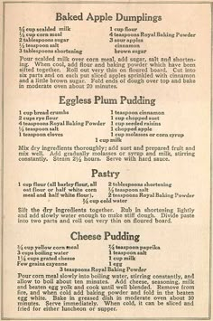 an old recipe for baked apple dumplings