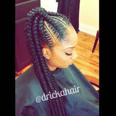 ☆Braided Ponytail☆ Book appointments at www.drickahair.com  SHARE/REPOST & TAG 3 FRIENDS "I do it ALL! Natural haircare and styles, silk presses, treatments, hair growth, sewins, frontal and closure installs, haircuts, braids, color, quickweaves, bobs, shortstyles, and more.. also offer Virgin Hair, Full Lace Wigs, Frontals, Closures, and Lace Front Wigs!" #feedinbraidsatlanta #feedinbraidsatl #braids #atlbraids #atlantabraids #teamnatural #knotlessbraids #protectivestyle #bananabraids #natur... Hair Cute, Twisted Hair, Big Box Braids, Beautiful Braids, Braided Ponytail, Goddess Braids, Trending Hairstyles, African Hairstyles, Black Girls Hairstyles