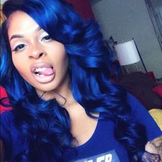 Blue And Brown Hair, Blue Hair Short, Blue Hairstyles, Peruvian Hair Bundles, Dark Wave, Hair Color Blue, Peruvian Hair, Colored Hair