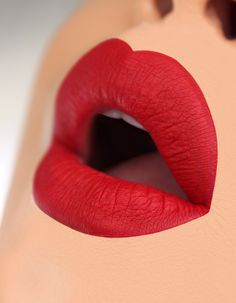 Lipstick Nails Shape, Hot Red Lipstick, Lipstick Tips, Lipstick Nail, Lips Photo, Red Liquid, Lipstick Nails, Lipstick Tutorial, Liquid Matte Lipstick