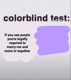 a poster with the words color blind test on it and an image of a hand holding a