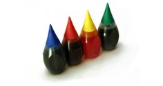 several different colored crayons lined up in a row