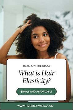 The more elastic your hair is, the healthier it tends to be.There are three main types of hair elasticity: low, normal, and high. Click to learn how hair elasticity is effecting your hair health and manageability. Damaged Curly Hair, Types Of Hair, Maintaining Healthy Hair, Heat Protectant, Hair Treatments, 4c Hair, 4c Hairstyles, Deep Conditioner