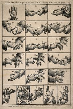 The Art of Talking with the Fingers Masonic Art, Medieval Drawings, Sign Language Alphabet, Wellcome Collection, Masonic Symbols, Esoteric Art, Occult Art, American Sign Language, Davos