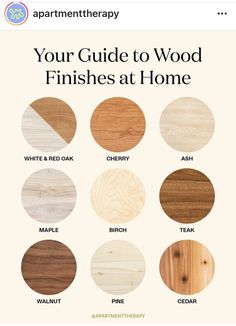 wood finishes at home with the words your guide to wood finishes at home on it