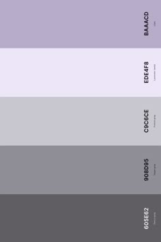 three different shades of gray, purple and white with the same color scheme in it