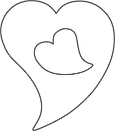 the outline of a heart with an arrow pointing to it's left and right side