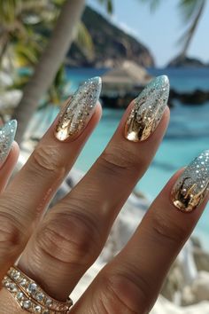 Beach Nails 2024 Cruise Nails, Hot Nail Designs, Summer Nails Beach, Purple Acrylic Nails, Stunning Nail Designs, Nail Art Trends, Nail Design Inspiration, Coastal Vibes, Nails 2021