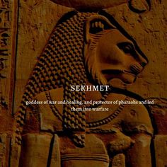 an ancient egyptian statue with the words sehmet on it's front cover