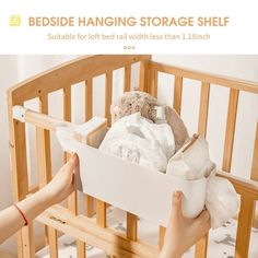 Bedside Hanging Storage Shelf Organizer Bed Organizer Basket with 2 Hooks Baby Bed Shelves Holder Dormitory Supplies Modern and functional bedside shelf with 2 side hooks, keep your items neat and organized. bedside shelf is to store small items that you'd normally store in vanity tops, suitable for narrow space. It fits most of bunk bed, just on bed rail, is stable, and will not fall. It's convenient to organize books, newspapers, remotes, tablets, cell phones, smartphones, reading glasses, etc Hanging Storage Shelves, Bed Organiser, Organized Bed, Bedside Shelf, Bed Shelves, Storage Caddy, Buy Bed, Student Dormitory, Basket Organization