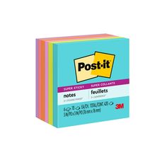 post - it super sticky notes, 3x5 inches, assorted colors