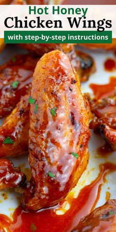 hot honey chicken wings with step - by - step instructions