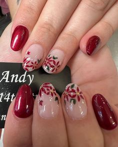 200 Beautiful New Year Nails | January Nails Ideas 2023 - Girl Beauty Winter And New Year Nails, Christmas Almost Nails, Simple Christmas Gel Nails Short Designs, Winter Nails Red And Gold, Squoval Holiday Nails, Minimalist Festive Nails, Trending Christmas Nails 2024, Noche Buena Nails, Brown Christmas Nails Art Designs