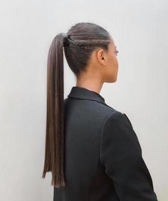 Best Braided Hairstyles, Slick Ponytail, Plaits Hairstyles, A Ponytail, Cool Braid Hairstyles, High Ponytails, Sleek Hairstyles, Grunge Hair, Aesthetic Hair