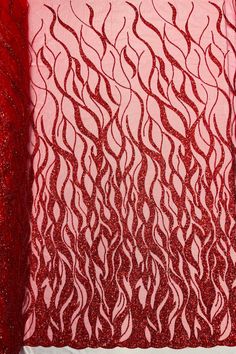 Luxury Red Handwork Embroidered Fabric, Fire Embroidery Designs, Fire Patterns Design, Fire Embroidery, Flame Embroidery, Murmuration Art, Flames Design, Anger Art, Fire Pattern