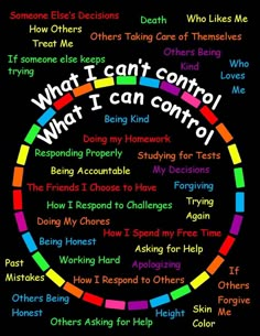 What I Can/cannot Control | Etsy What I Can Control, I Can Control, Awareness Quotes, Vie Motivation, Mental And Emotional Health, Self Care Activities, Social Emotional Learning, Coping Skills, Social Emotional