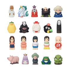 Studio Ghibli Spirited Away 20 Finger Puppet Set  Mini Figure Chihiro 27×64×31mm Sen 26×62×38mm Haku 21×60×25mm Haku Dragon 40×55×54mm Yubaba 45×62×45mm Kaonashi 27×70×36mm Kaonashi Big Mouth 50×63×48mm Bou 30×58×27mm Bou Mouse & Bird 35×54×32mm Kashira (Head) 40×48×44mm Ootori Sama 44×58×43mm Kasuga Sama 37×65×33mm Oshira Sama 45×65×37mm Big 25×44×62mm Kawa no Kami (God of River) 36×70×48mm Flog 44×35×29mm Dust Bunny 44×35×29mm Kama ji45×48×46mm Rin 25×64×22mm Yubaba Bird 24×52×41mm Studio Ghibli  Ship from Japan   We can offer you COMBINED SHIPPING & CUSTOM ORDER.  Please contact before you pay your multiple orders!! [USA] ECONOMY SHIPPING (Japan Post SAL by Air) WITH TRACKING NUMBER The arrival of this item is 3-5 Weeks on average. STANDARD SHIPPING (Fedex / Yamato Japan by Air / Japan Studio Ghibli Plushies, Japan Studio Ghibli, Haku Dragon, Dust Bunny, Ghibli Studio, Finger Puppet, Japan News, Kawaii Stuff, Big Mouth