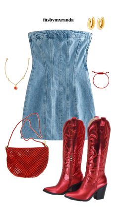 Y2k Street Style, Blue Dresses For Women, College Gameday Outfits, Denim Tube Top, Strapless Denim Dress, Fest Outfits, Jeans Street Style, Mini Tube Dress