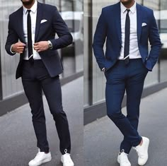 Suits And Sneakers, Mens Casual Suits, Stylish Mens Suits, Black Suit Men, Blue Suit Men, Suits Men Business, Formal Men Outfit, Mens Fashion Blazer, Mens Casual Outfits Summer