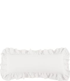 a white pillow with ruffled edges