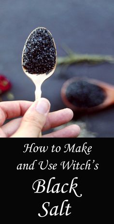 Witches Salt How To Make, How To Make Black Salt For Protection, Black Salt Witch, Black Salt Recipe, Salt For Protection, Witches Black Salt, Witch Salt, Spells Magic