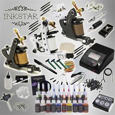 the contents of an inkstar tattoo kit