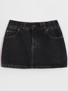 Denim Short Skirt, Black Denim Mini Skirt, Dr Wardrobe, A Line Mini Skirt, Smallville, Dr Closet, Denim Short, Cute Skirts, Denim Mini