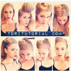 1940s Hairstyles For Long Hair, Retro Ponytail, Vintage Hairstyle, Stylish Ponytail, Long Indian Hair