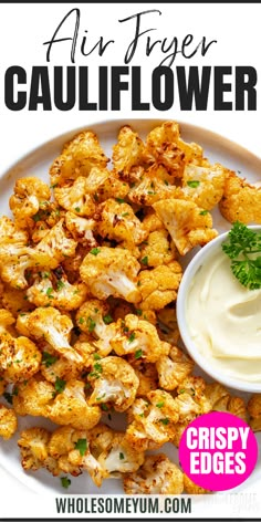 Air Fryer Cauliflower Air Fryer Cauliflower, Air Fryer Veggies, Healthy Air Fryer Recipes, Air Fryer Meals, Cauliflower Recipe, Healthy Air Fryer