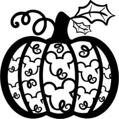 a black and white drawing of a pumpkin with the word boo on it's side