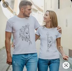 Couple T Shirts Matching, T Shirt Couple Design, Couples T Shirts Ideas, Couple T Shirt Ideas, Matching T Shirts Couple, Couple Tshirt Ideas, T Shirts For Couples, Couples T Shirts, Wolf Child